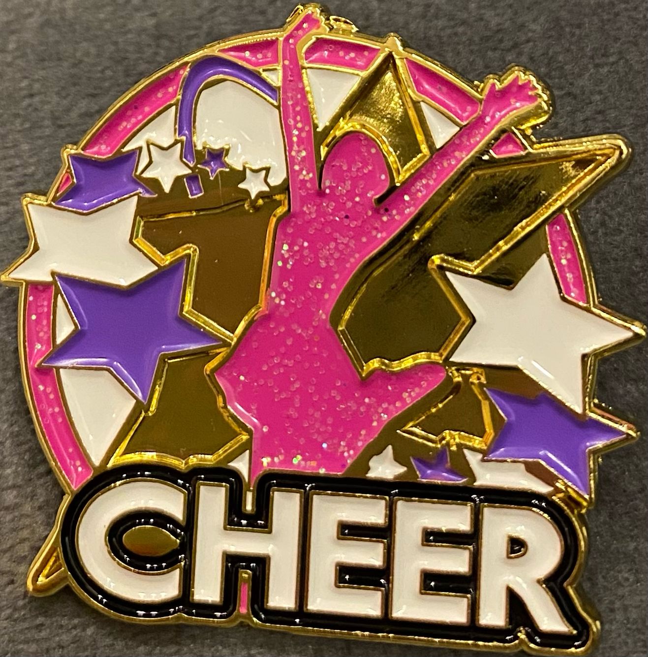 Pin CHEER Glitzer