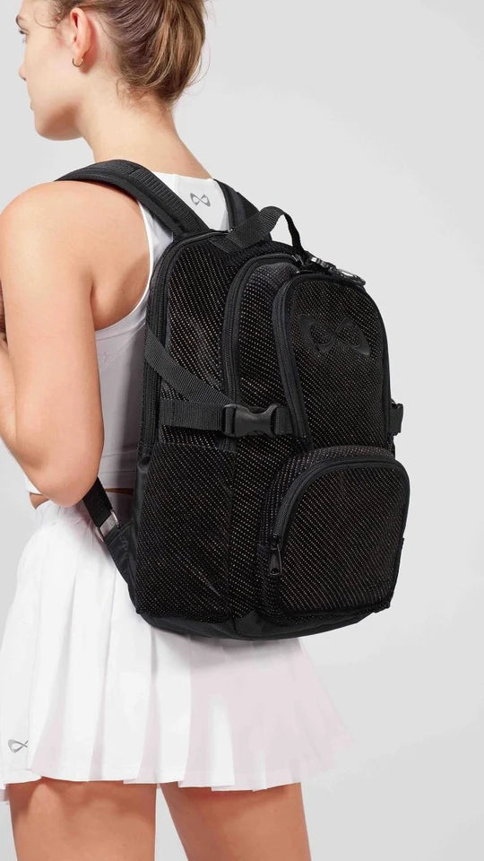 Petite Black Velvet Gold Sparkle Backpack