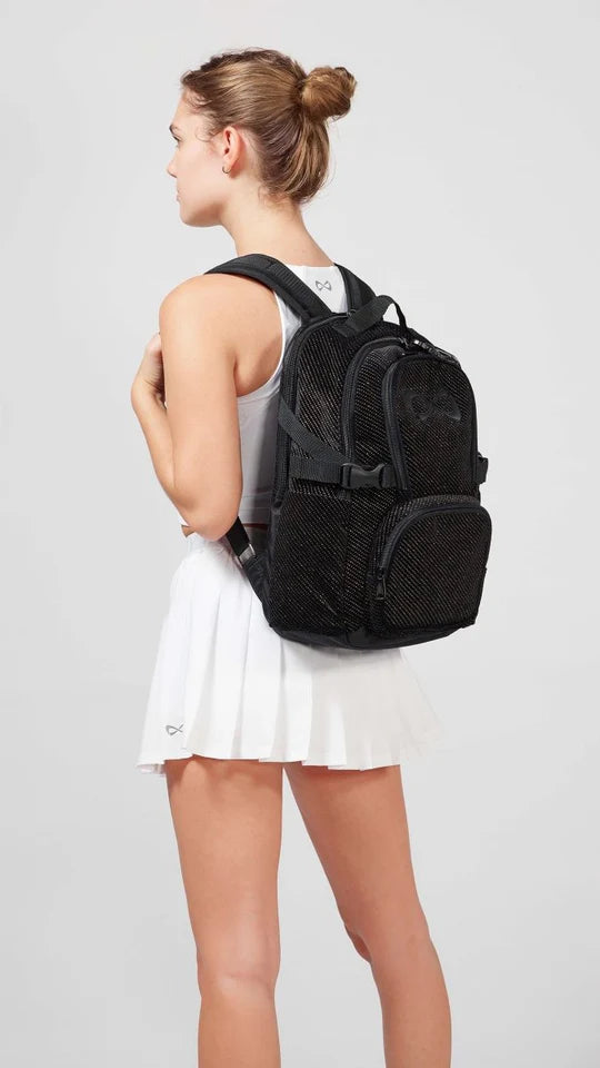 Petite Black Velvet Gold Sparkle Backpack