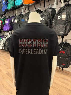 kurzärmeliges T-Shirt mit Strasssteinen