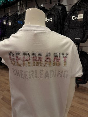 kurzärmeliges T-Shirt mit Strasssteinen
