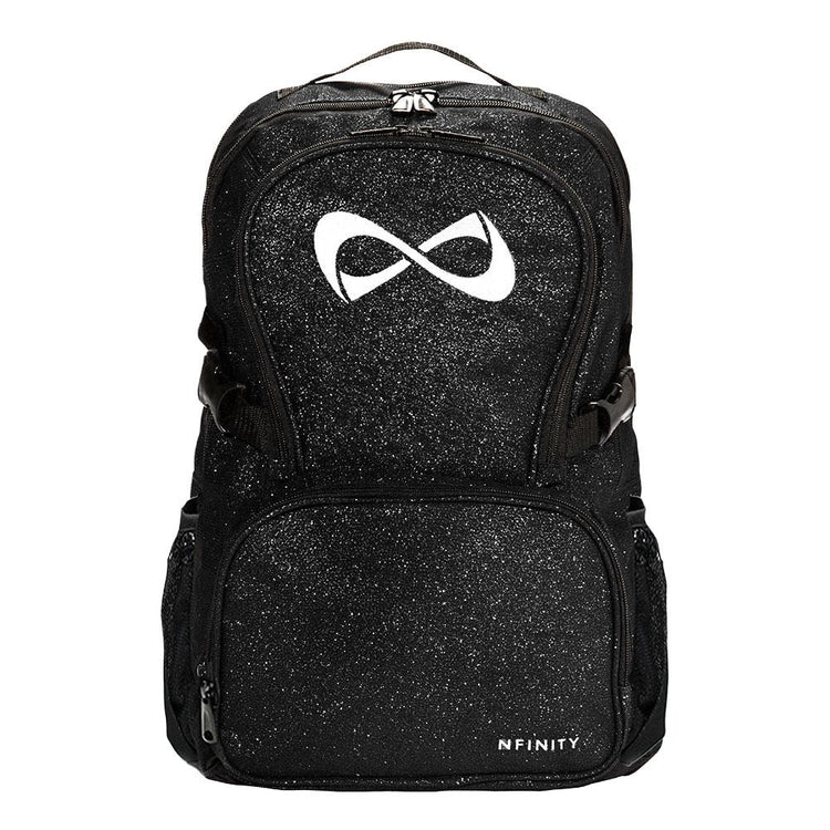 Nfinity Black Sparkle Backpack with personalization